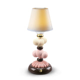 Lladró Lampada da Tavolo Firefly Cactus Autunno Dorato Rosa 30x12cm Porcellana