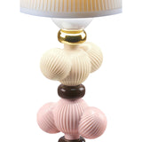 Lladró Lampada da Tavolo Firefly Cactus Autunno Dorato Rosa 30x12cm Porcellana