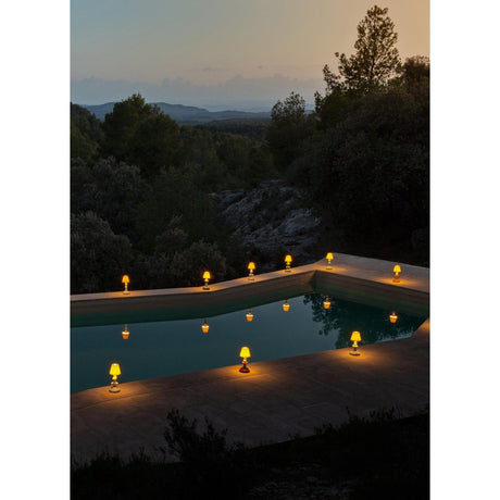 Lladró Lampada da Tavolo Firefly Cactus Autunno Dorato Rosa 30x12cm Porcellana