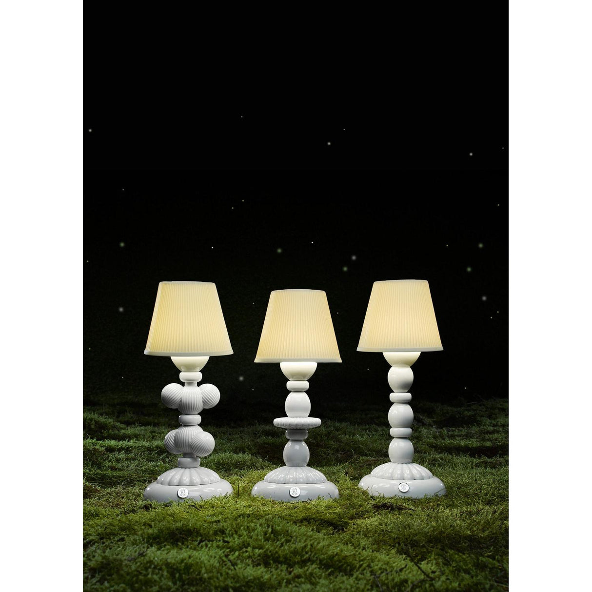 Lladró Lampada da Tavolo Firefly Cactus Bianco 30x12cm Porcellana
