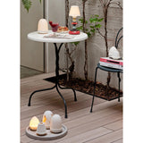 LLADRO' Lampada da Tavolo Lotus Firefly Autunno Dorato Rosso Corallo 28x12cm Porcellana