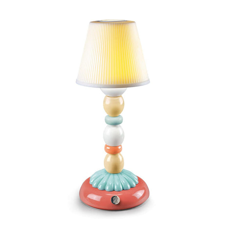 Lladró Lampada da Tavolo Firefly Palm Azzurro Pallido 30x12cm Porcellana