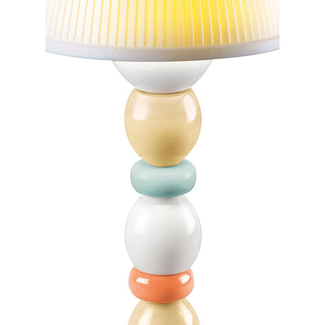 Lladró Lampada da Tavolo Firefly Palm Azzurro Pallido 30x12cm Porcellana