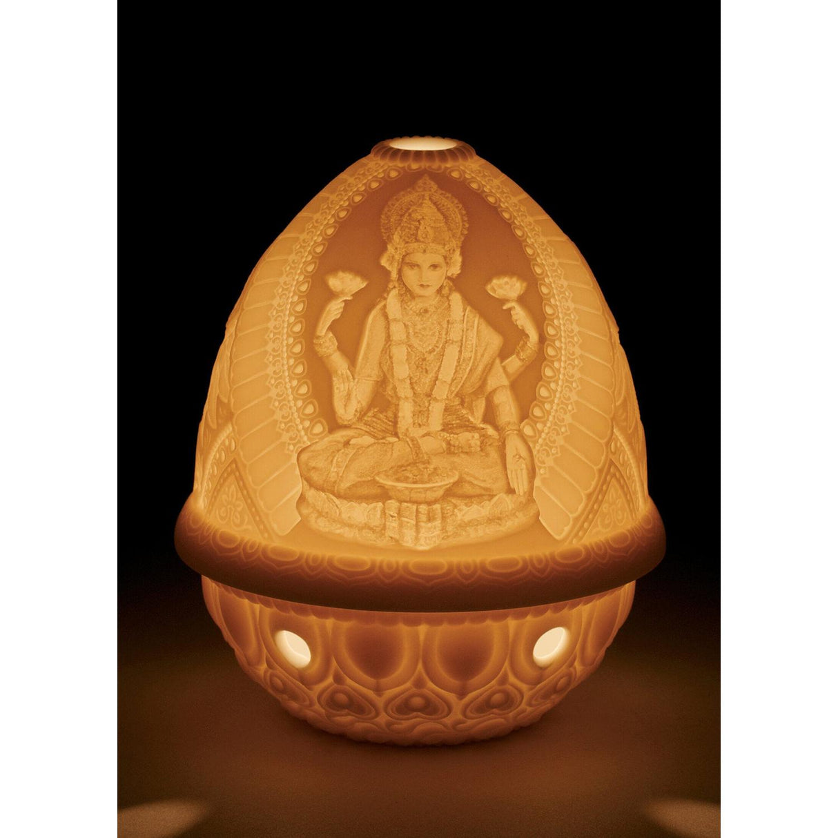 Lladró Litofania Dea Lakshmi 12x9cm Porcellana