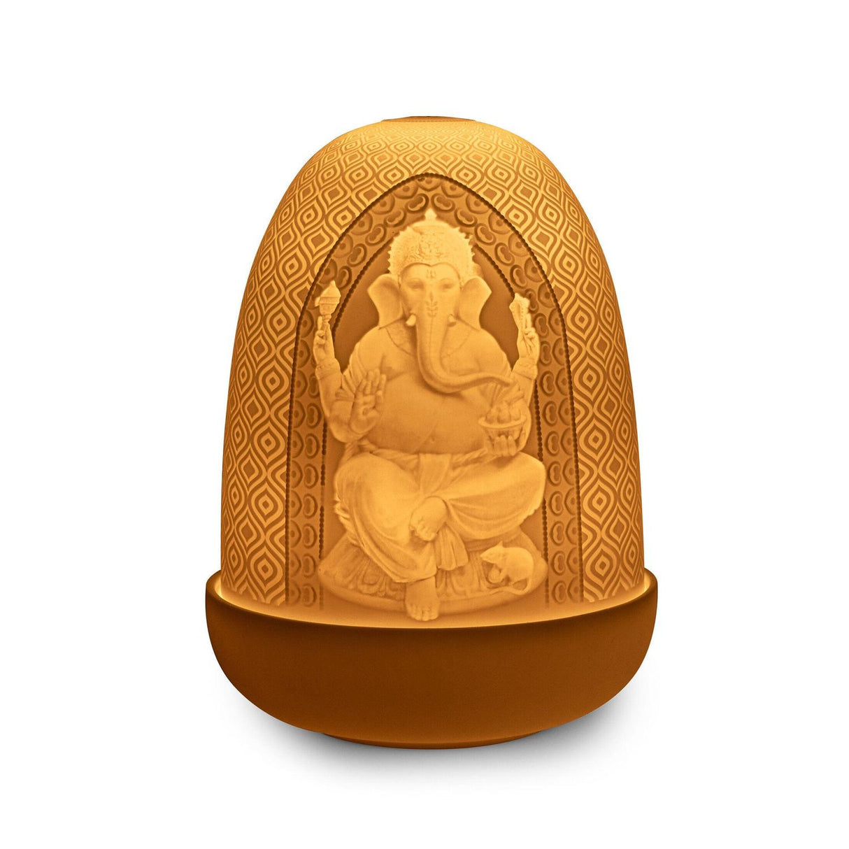 Lladró Lampada da Tavolo Lord Ganesha & Goddess Lakshmi Dome 15x11cm Porcellana