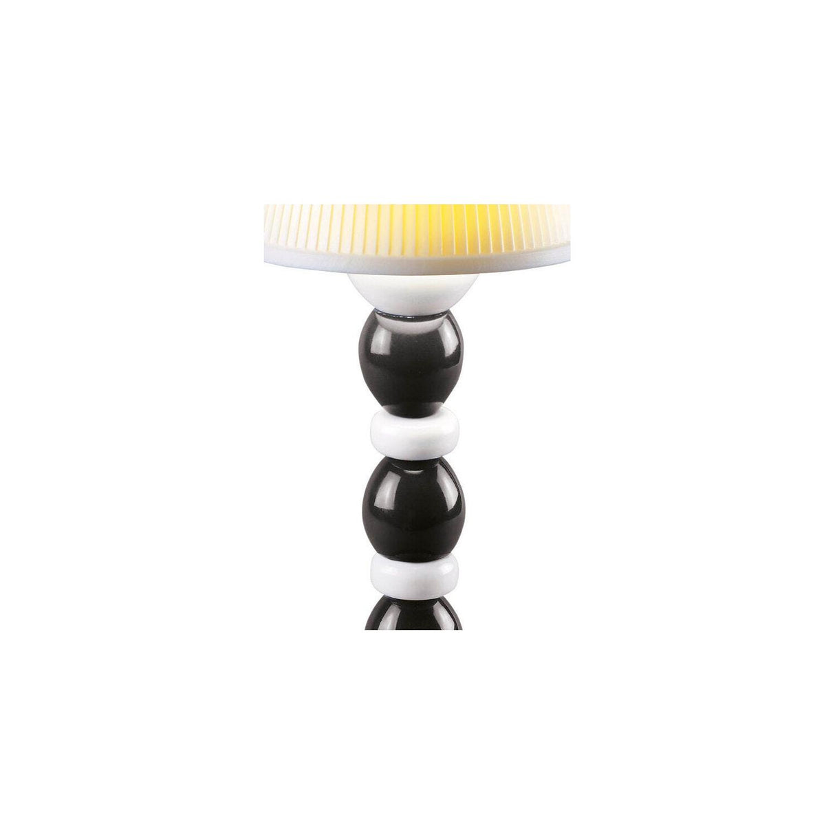 Lladró Lampada da Tavolo Firefly Palm Bianco e Nero 30x12cm Porcellana