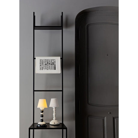 Lladró Lampada da Tavolo Firefly Palm Bianco e Nero 30x12cm Porcellana