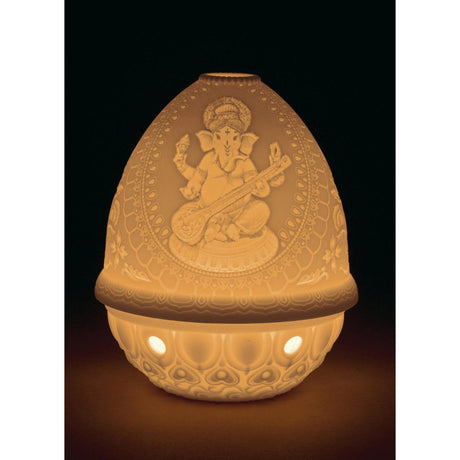 Lladró Litofania Ganesha con Veena 12x9cm Porcellana