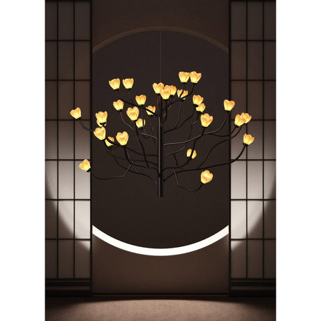 Lladró Chandelier Mokuren 80x140cm Porcellana