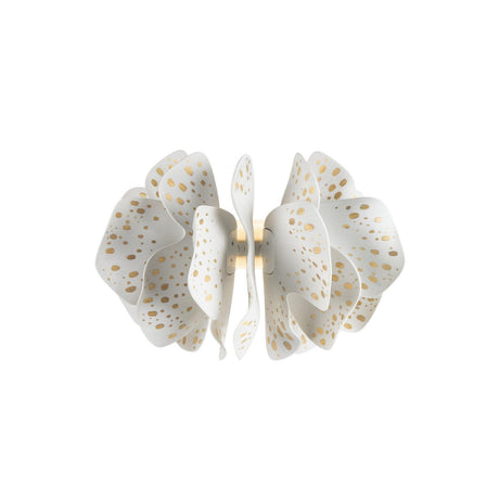 Lladró Appliqe Muro Nightbloom Bianco e Oro 29x47cm Porcellana
