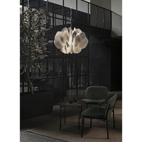 Lladró Nightbloom Lampada Sospesa 60cm Bianco 170x68cm Porcellana