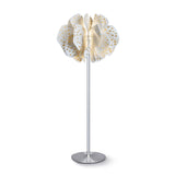 Lladró Lampada da Terra Nightbloom Bianco e Oro 170x68cm Porcellana