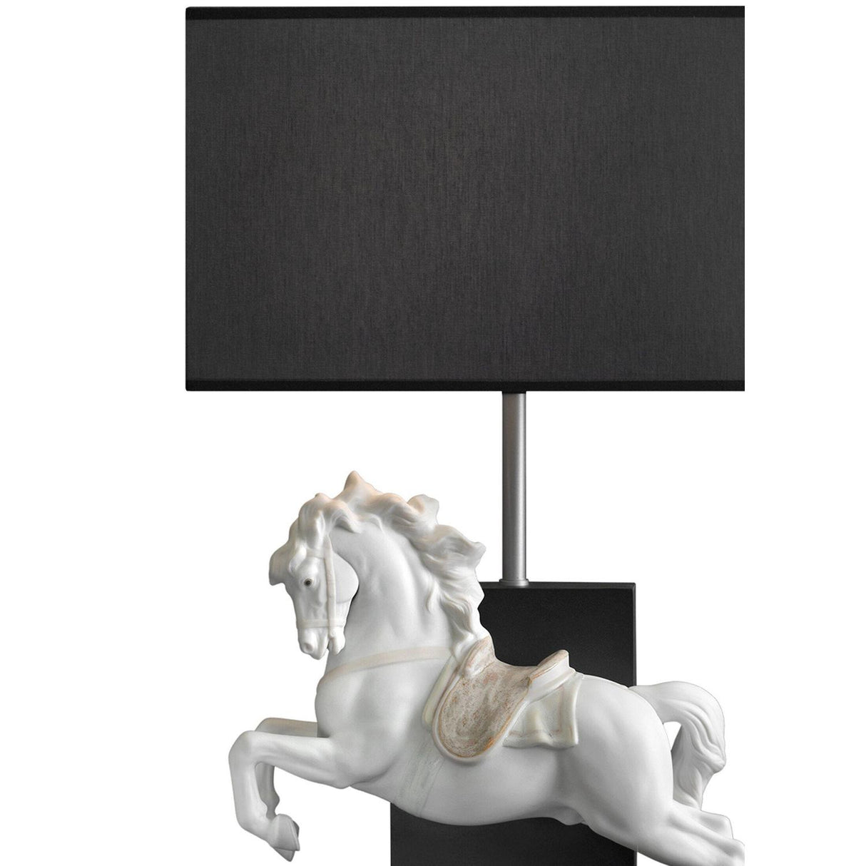Lladró Lampada da Tavolo Cavallo in Pirouette 53x30cm Porcellana
