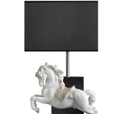Lladró Lampada da Tavolo Cavallo in Pirouette 53x30cm Porcellana