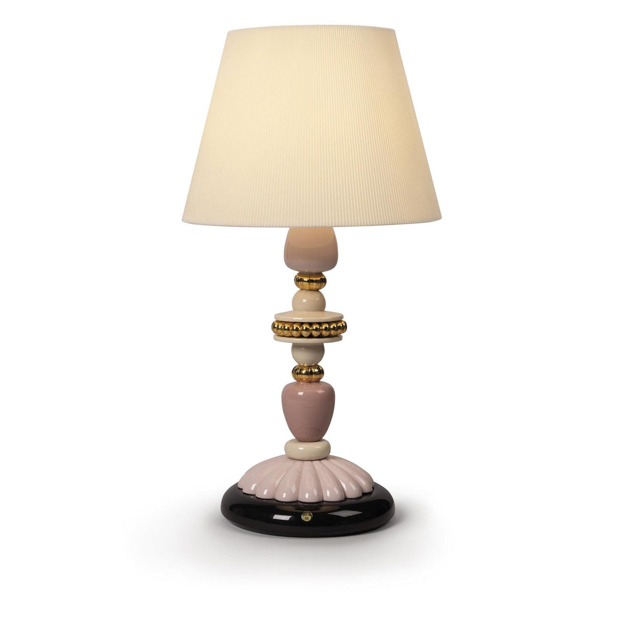 Lladró Lampada da Tavolo Firefly Rosa e Oro 68x35cm Porcellana