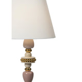 LLADRO' Lampada da Tavolo Firefly Rosa e Oro 68x35cm Porcellana