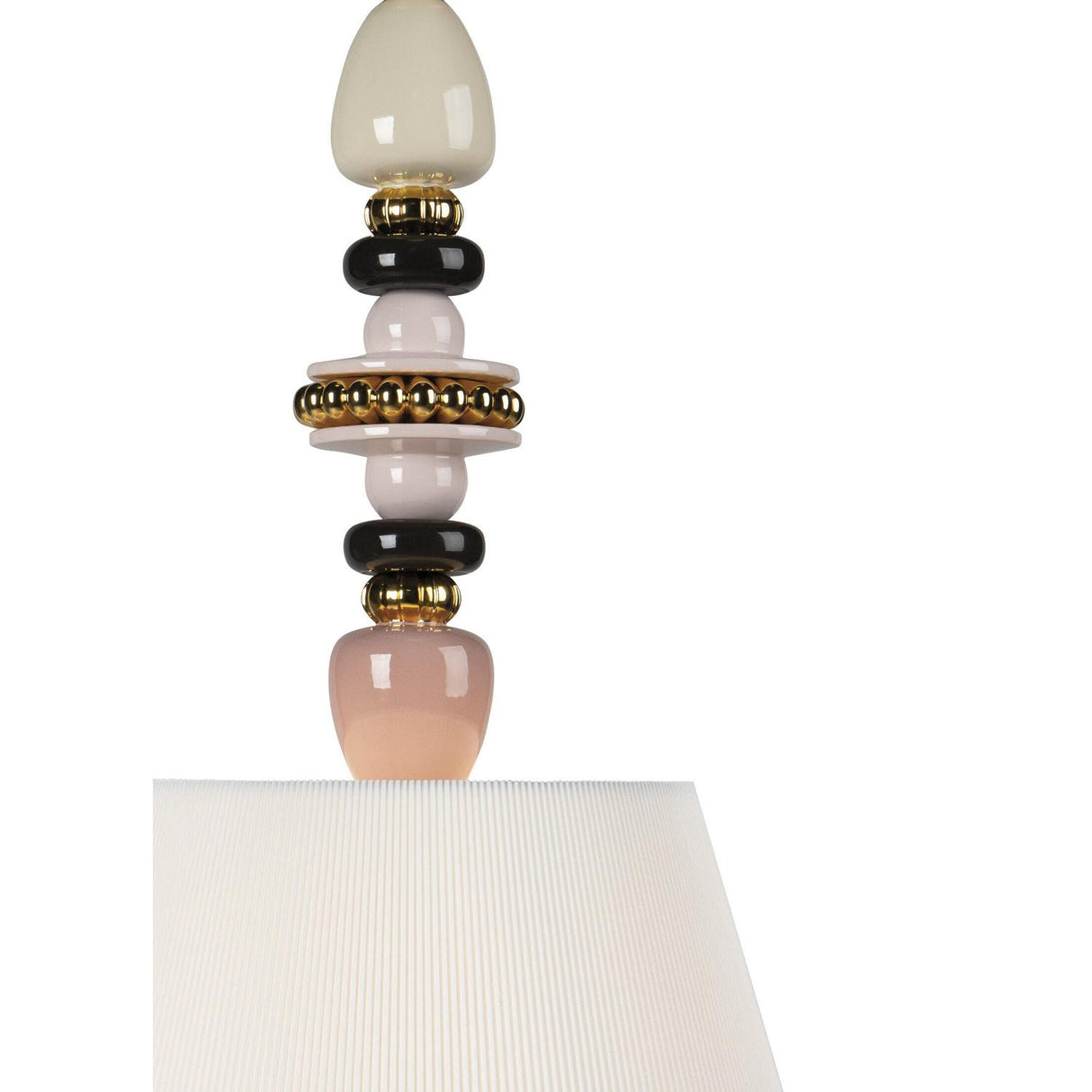 Lladró Lampadario Firefly Rosa e Oro 170x45cm Porcellana