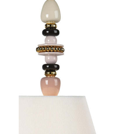 Lladró Lampadario Firefly Rosa e Oro 170x45cm Porcellana