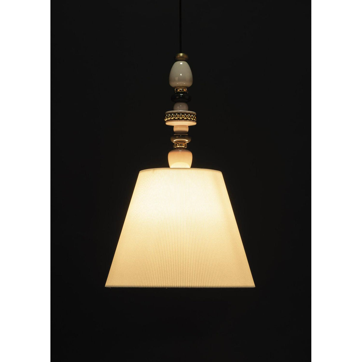 Lladró Lampadario Firefly Rosa e Oro 170x45cm Porcellana