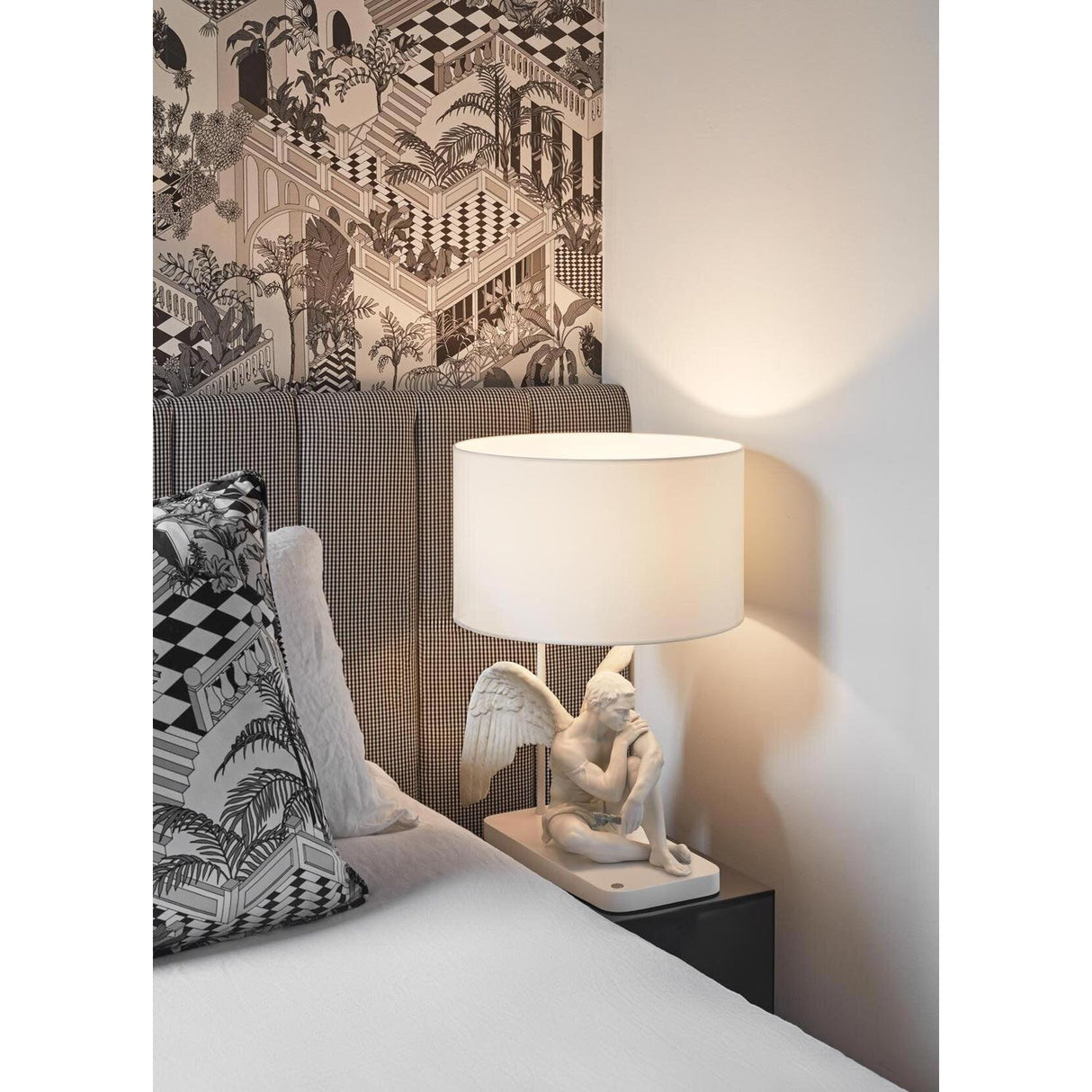 Lladró Lampada da Tavolo Angelo Custode 59x40cm Porcellana