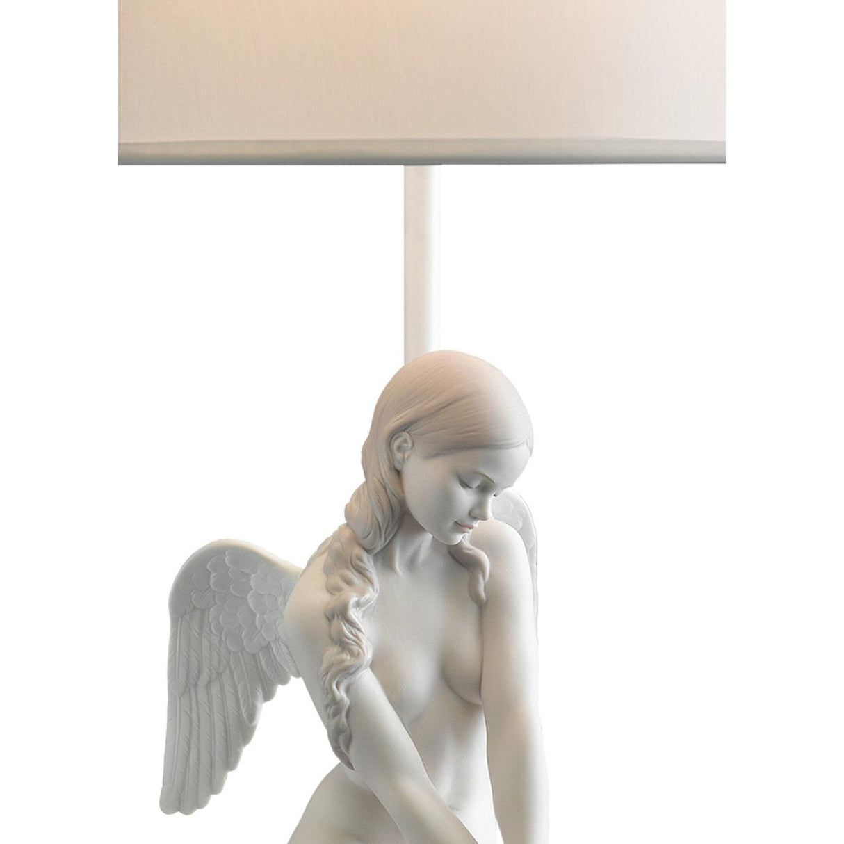 LLADRO' Lampada da Tavolo Angelo Bello 49x25cm Porcellana