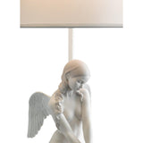 LLADRO' Lampada da Tavolo Angelo Bello 49x25cm Porcellana