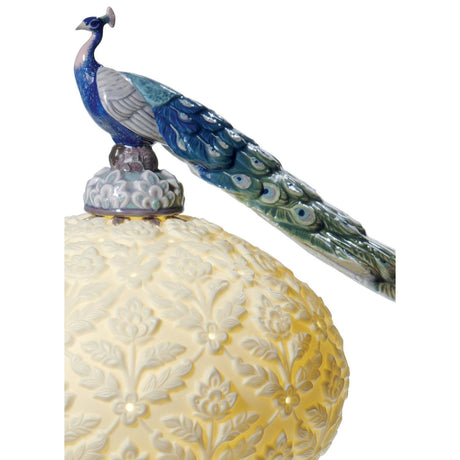 Lladró Lampada da Tavolo Pavone Reale 41x25cm Porcellana