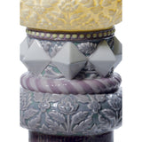 LLADRO' Lampada da Tavolo Pavone Reale 41x25cm Porcellana