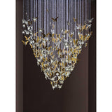 Lladró Chandelier Niagara 080 M Lustro Oro 170x80cm Porcellana