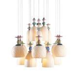 Lladró Chandelier Mademoiselle Danzando Sulla Sabbia 18 Luci 197x86cm Porcellana