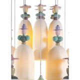 Lladró Chandelier Mademoiselle Passeggiando Tra Le Zagare 24 Luci 197x90cm Porcellana