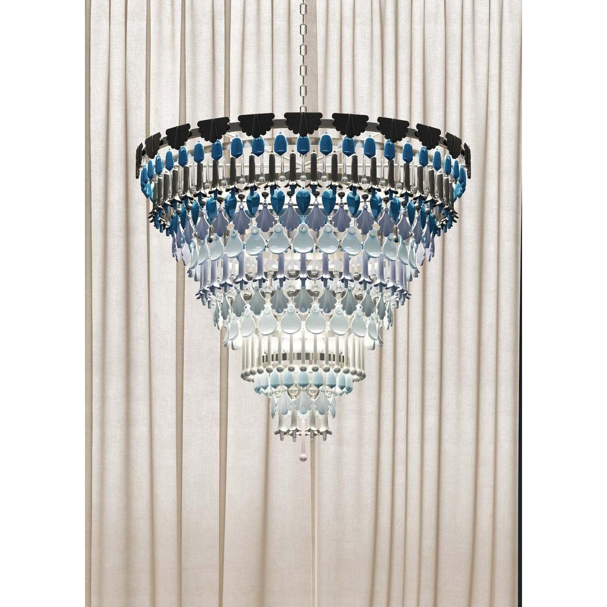 LLADRO' Chandelier Seasons 140 cm Inverno 136x140cm Porcellana