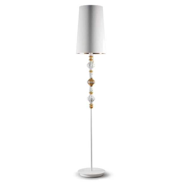 Lladró Lampada da Terra Belle De Nuit II Lustro Oro 181x32cm Porcellana