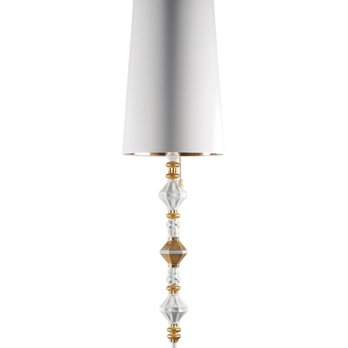 Lladró Lampada da Terra Belle De Nuit II Lustro Oro 181x32cm Porcellana