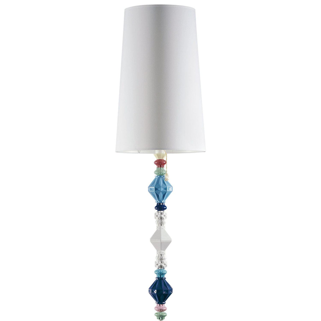 Lladró Lampada da Terra Belle De Nuit II Multicolore 181x32cm Porcellana