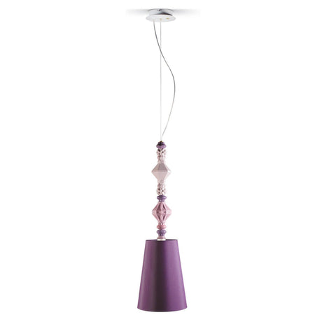 Lladró Lampadario Belle De Nuit II Rosa 170x23cm Porcellana