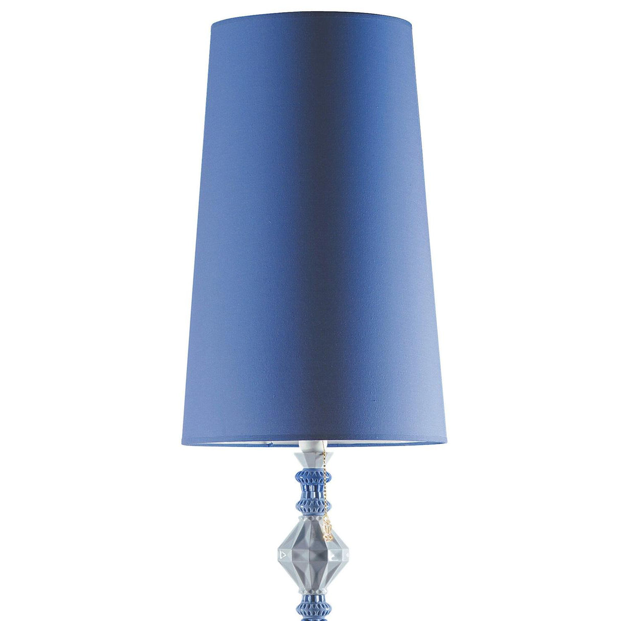 Lladró Lampada da Terra Belle De Nuit II Azzurro 181x32cm Porcellana