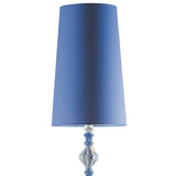 Lladró Lampada da Terra Belle De Nuit II Azzurro 181x32cm Porcellana