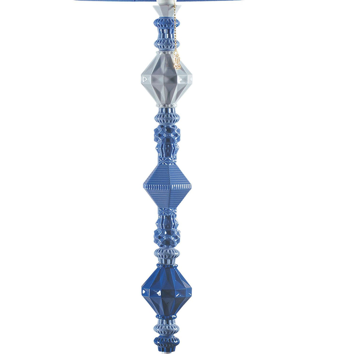 Lladró Lampada da Terra Belle De Nuit II Azzurro 181x32cm Porcellana