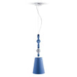 Lladró Lampadario Belle De Nuit II Azzurro 170x23cm Porcellana