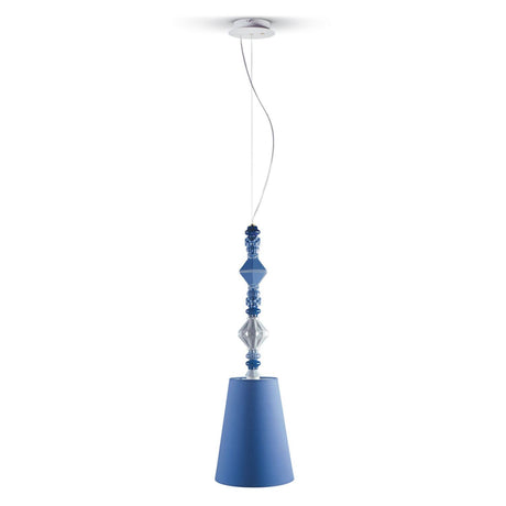 Lladró Lampadario Belle De Nuit II Azzurro 170x23cm Porcellana