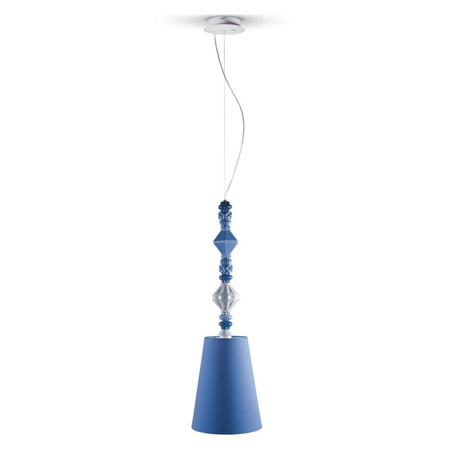 Lladró Lampadario Belle De Nuit II Azzurro 170x23cm Porcellana
