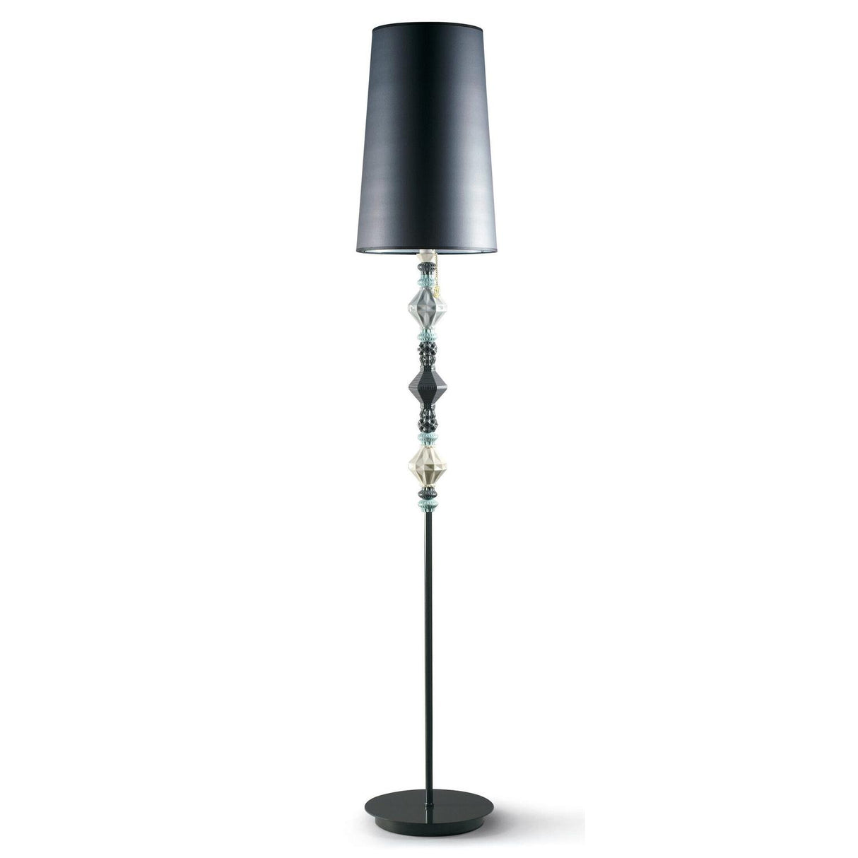 Lladró Lampada da Terra Belle De Nuit II Nero 181x32cm Porcellana