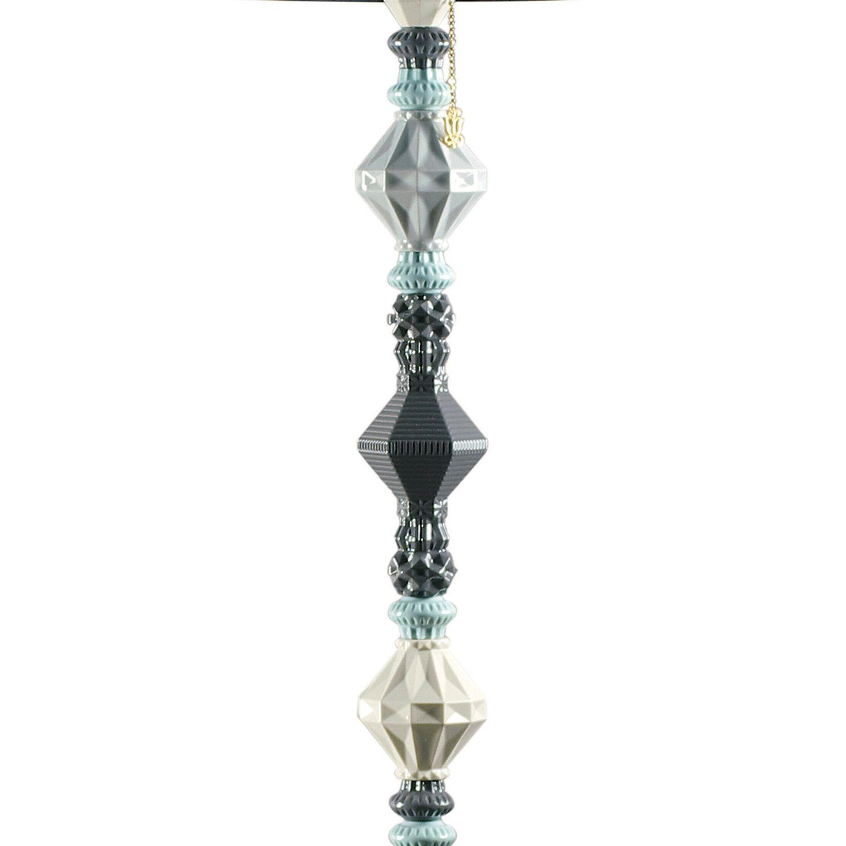 Lladró Lampada da Terra Belle De Nuit II Nero 181x32cm Porcellana