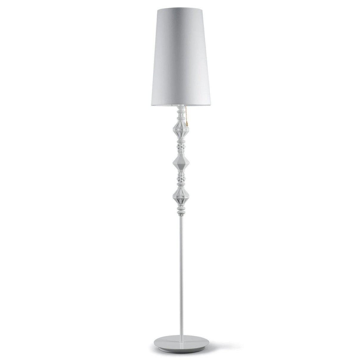Lladró Lampada da Terra Belle De Nuit II Bianco 181x32cm Porcellana