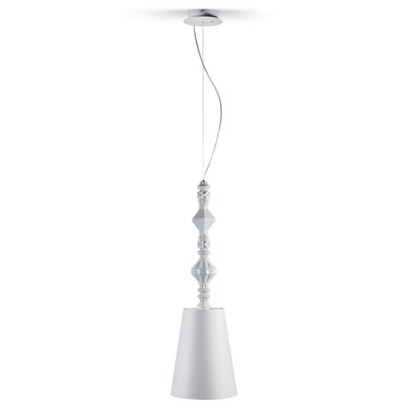 Lladró Lampadario Belle De Nuit II Bianco 170x23cm Porcellana