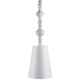 Lladró Lampadario Belle De Nuit II Bianco 170x23cm Porcellana