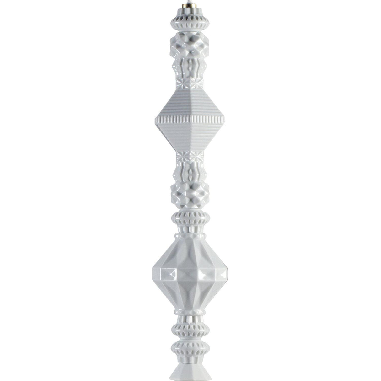 Lladró Lampadario Belle De Nuit II Bianco 170x23cm Porcellana