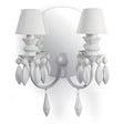 Lladró Applique Belle De Nuit 2 Luci Bianco 34x27cm Porcellana