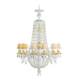 Lladró Chandelier Winter Palace 12 Luci Lustro Oro 145x80cm Porcellana